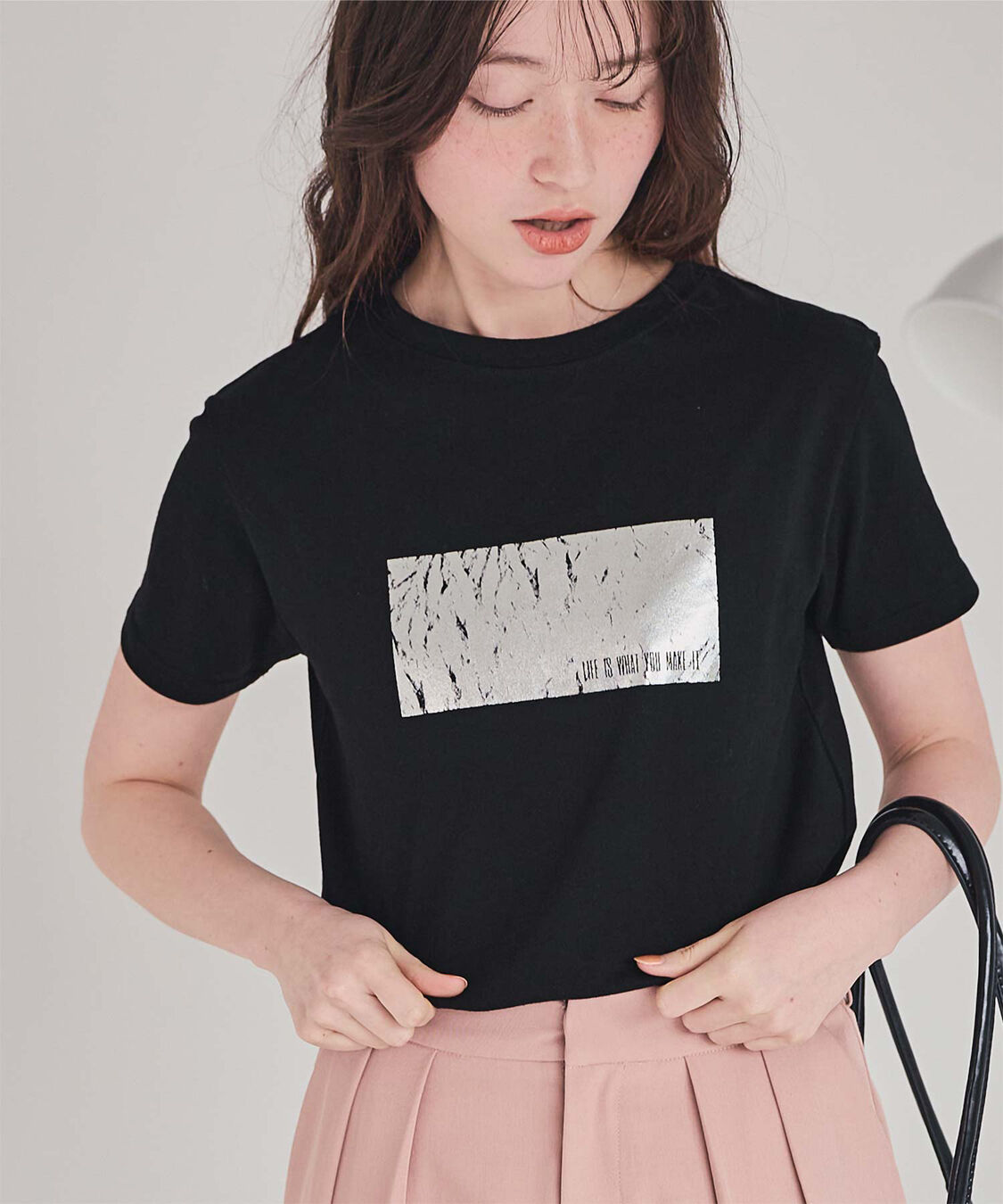 titivate「箔プリントコンパクトTシャツ」|Tシャツ・カットソー|