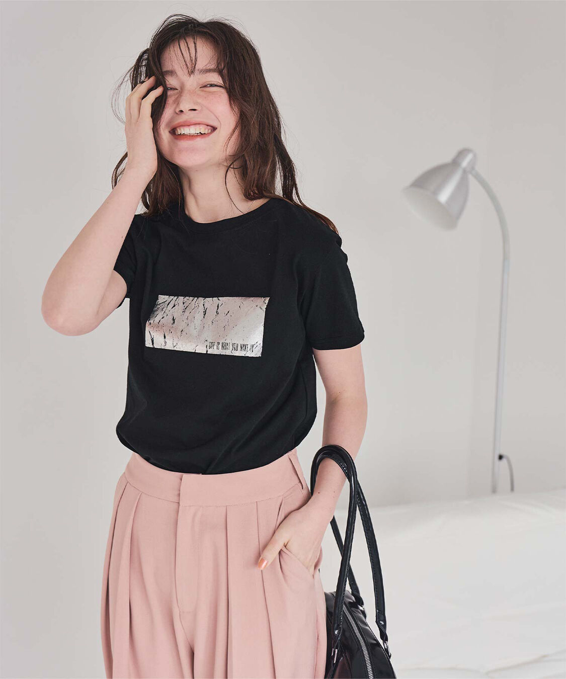 titivate「箔プリントコンパクトTシャツ」|Tシャツ・カットソー|