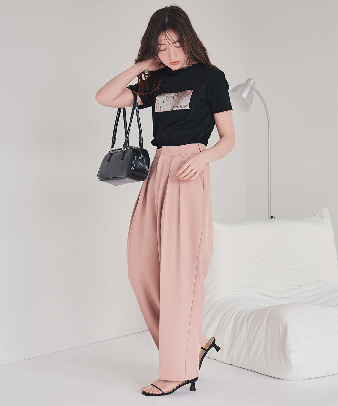 titivate「箔プリントコンパクトTシャツ」|Tシャツ・カットソー|