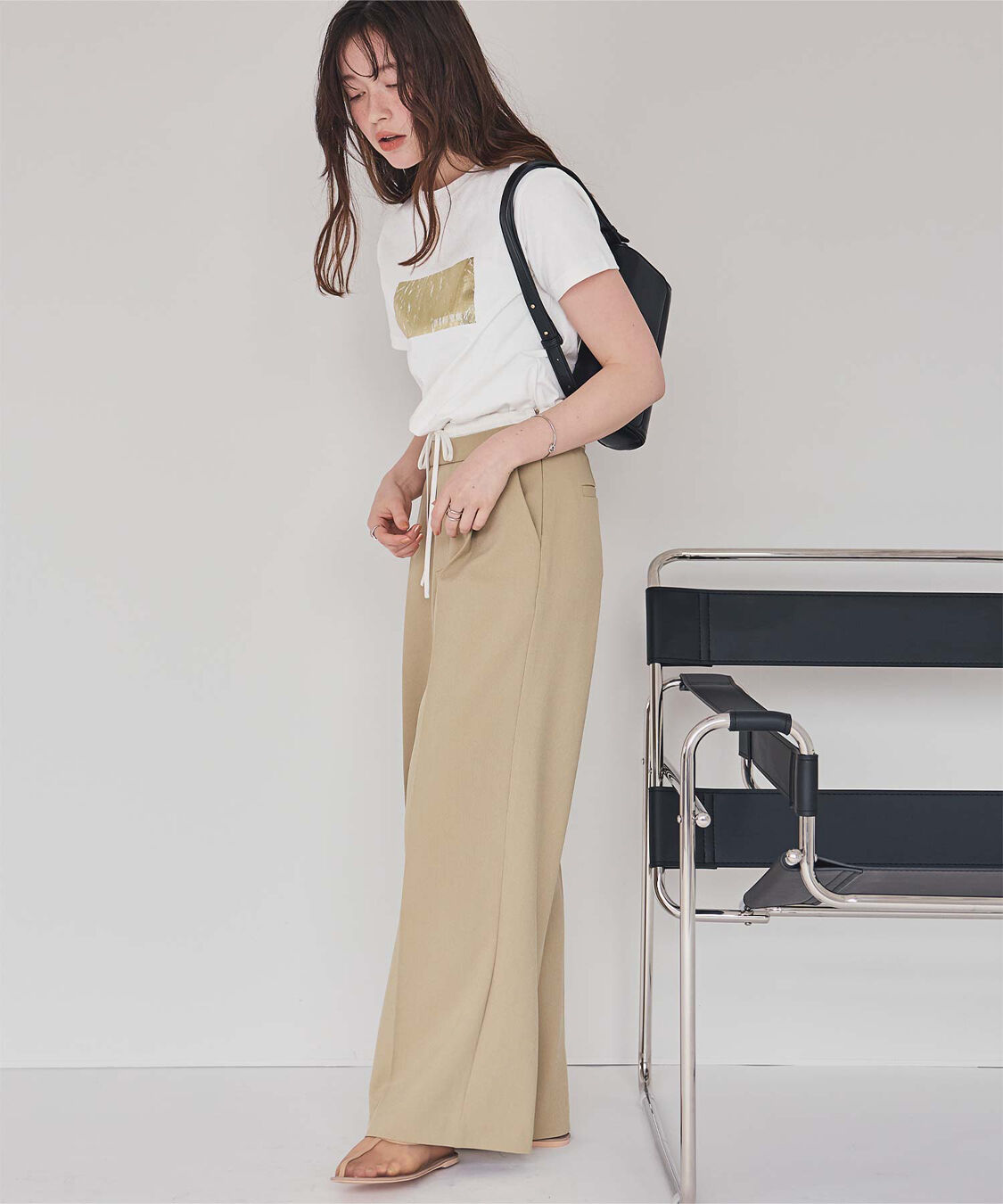 titivate「箔プリントコンパクトTシャツ」|Tシャツ・カットソー|