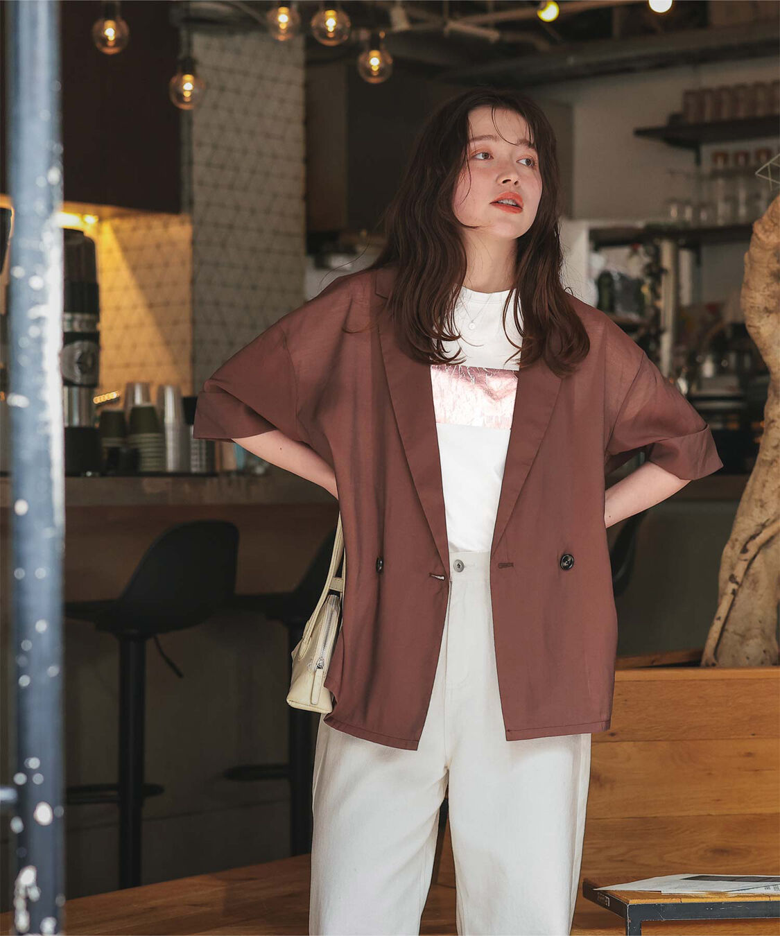 titivate「箔プリントコンパクトTシャツ」|Tシャツ・カットソー|