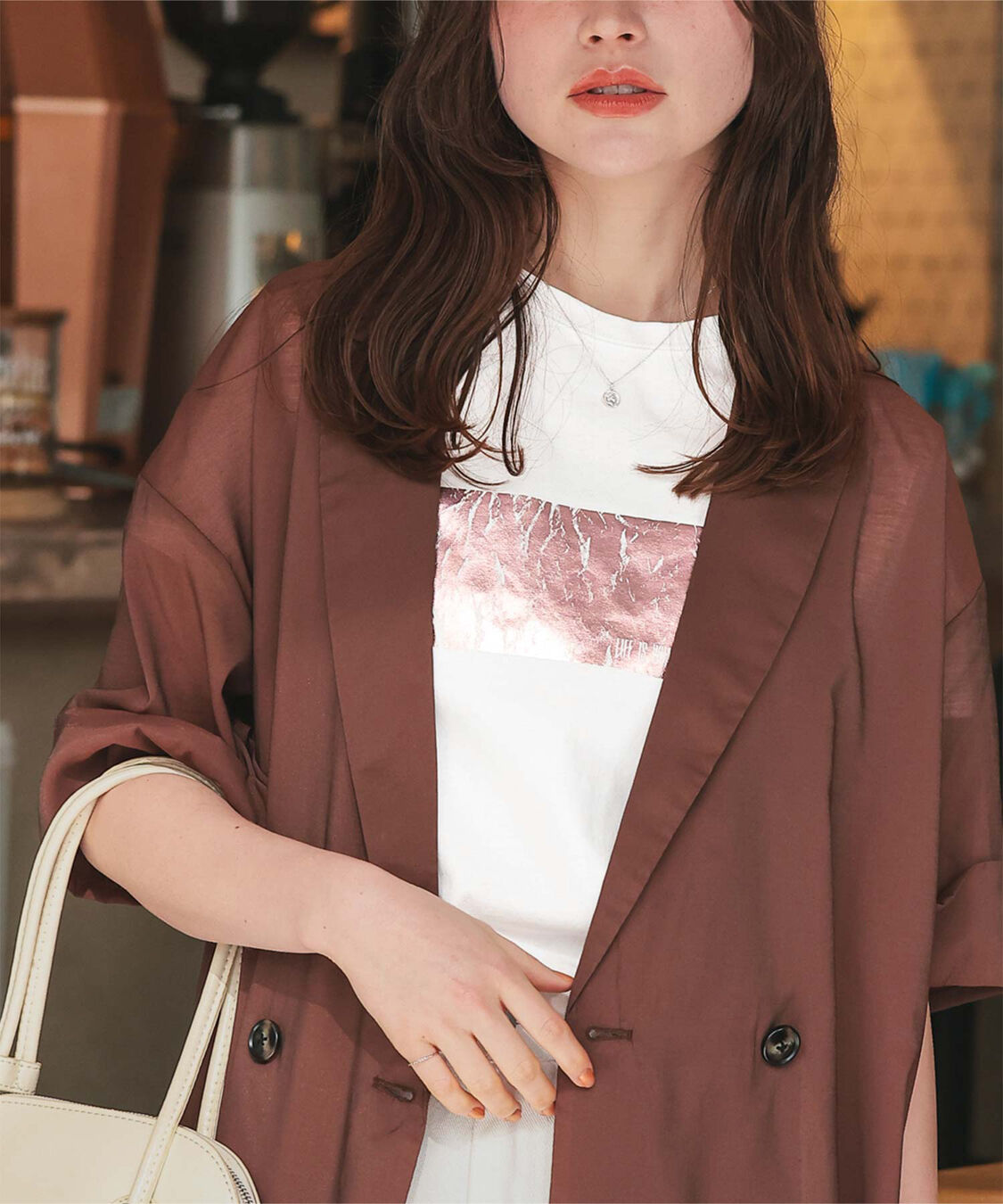 titivate「箔プリントコンパクトTシャツ」|Tシャツ・カットソー|