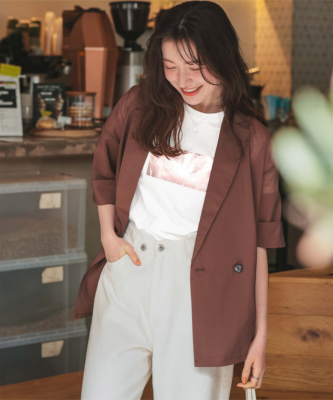 titivate「箔プリントコンパクトTシャツ」|Tシャツ・カットソー|