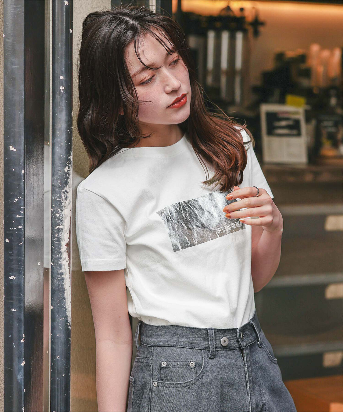 titivate「箔プリントコンパクトTシャツ」|Tシャツ・カットソー|