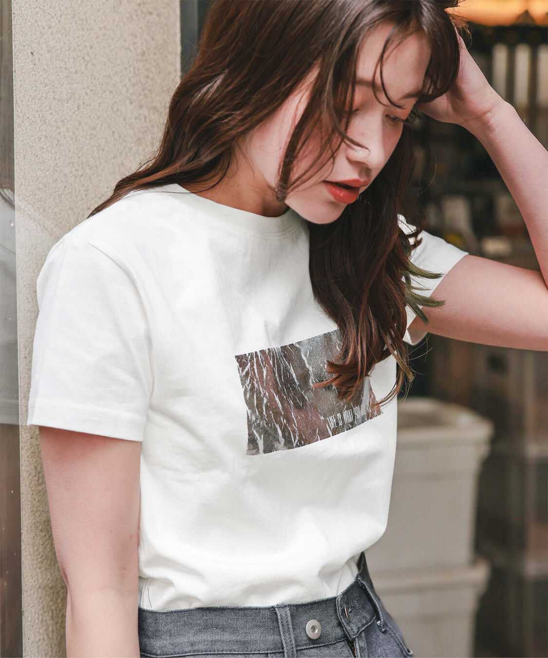 titivate「箔プリントコンパクトTシャツ」|Tシャツ・カットソー|