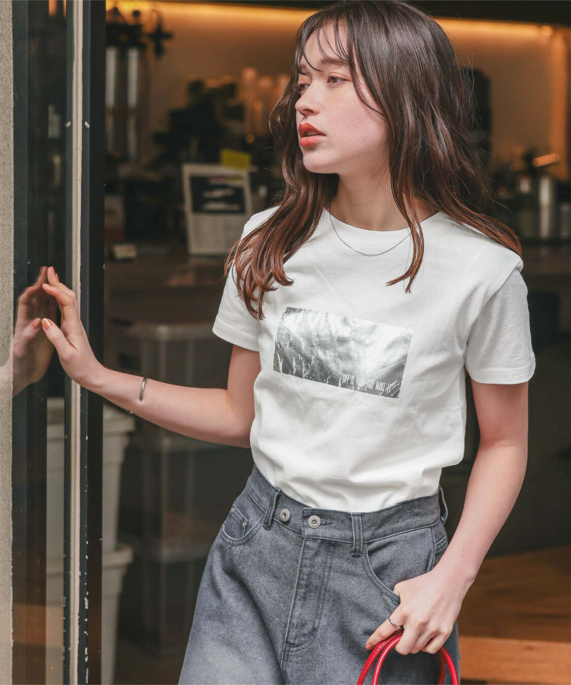 titivate「箔プリントコンパクトTシャツ」|Tシャツ・カットソー|