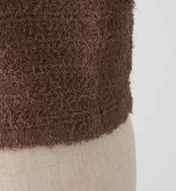  「【WEB限定】ゴールドボタン半袖ツイード風カーディガン」|ニット・セーター|