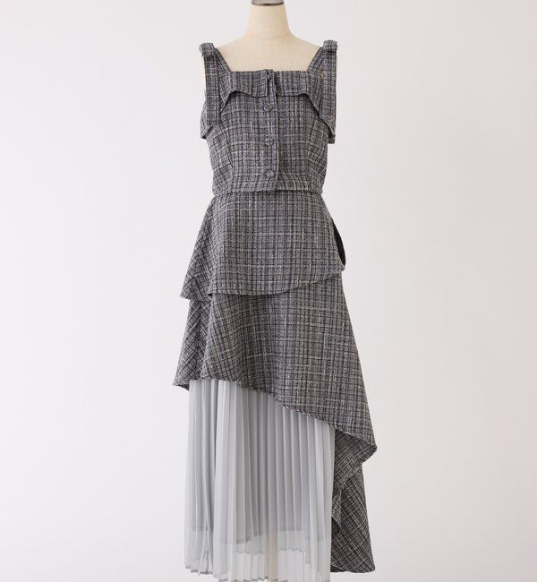  「【LouLoumei】異素材ミックスツイードセットアップ」|その他|