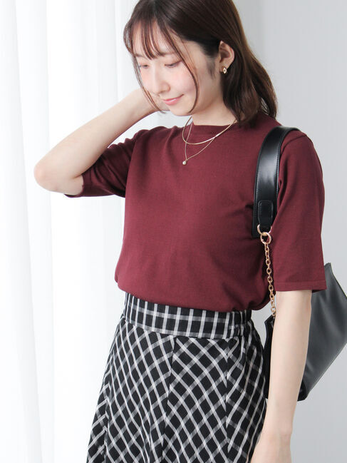 Te chichi TERRASSE「【抗菌防臭】ハーフスリーブニット」|ニット・セーター|