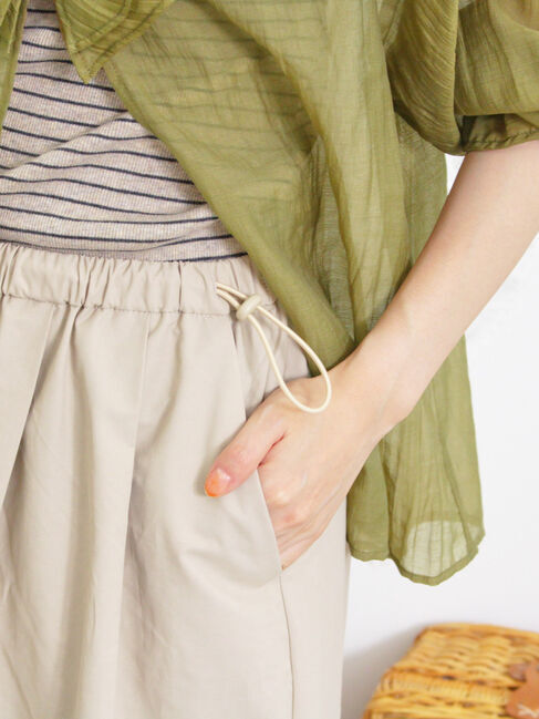 Samansa Mos2「ドローコードデザインワイドパンツ」|その他|