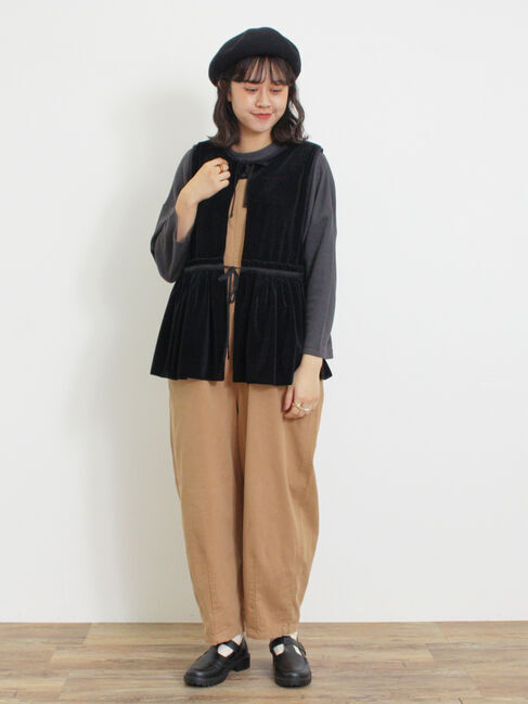 Samansa Mos2「透けベロア前後2WAYベスト」|ダウンベスト・ベスト|