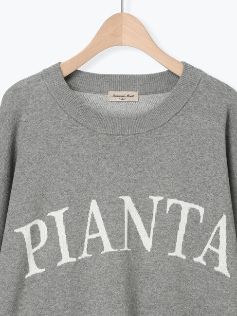 Samansa Mos2「スウェットライクロゴジャカードニット」|ニット・セーター|