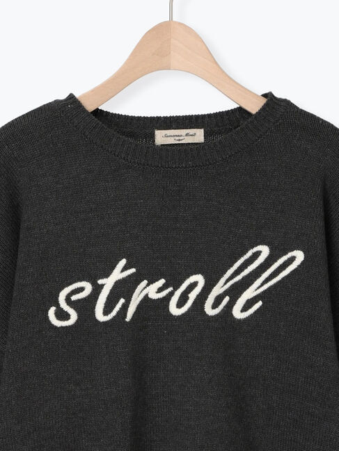 Samansa Mos2「ロゴ刺繍ニット」|ニット・セーター|