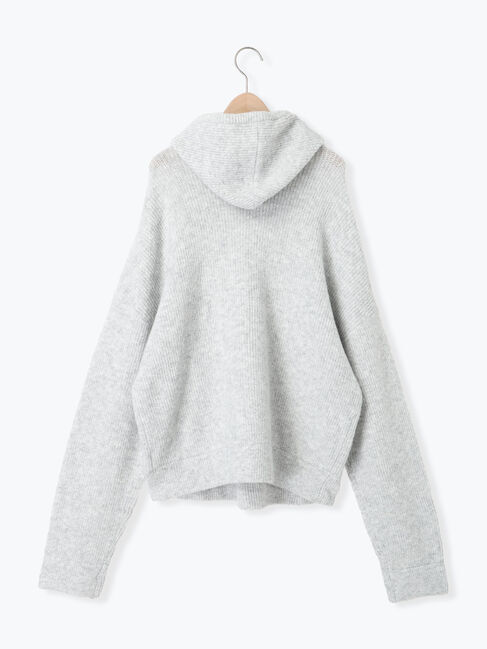 Samansa Mos2「フード付きヘンリーネックニット」|ニット・セーター|