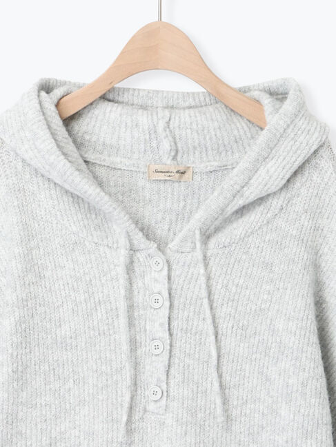 Samansa Mos2「フード付きヘンリーネックニット」|ニット・セーター|