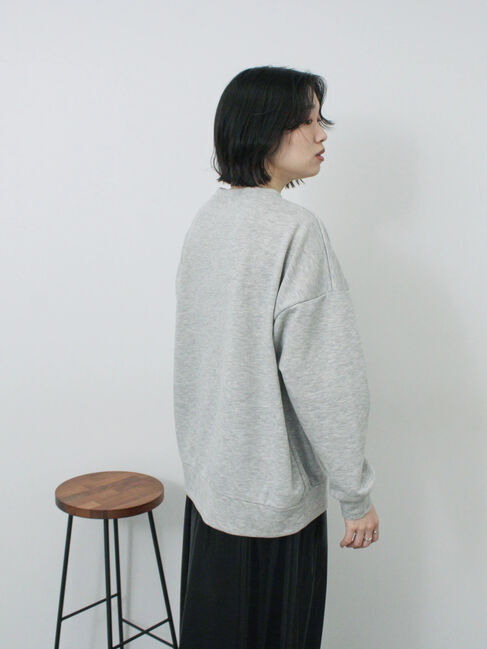 Samansa Mos2 blue「◎ロゴレーススウェット」|Tシャツ・カットソー|