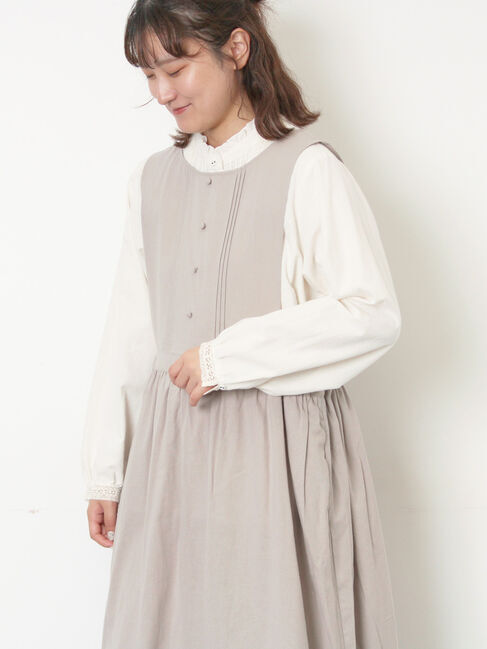 Samansa Mos2「フリルバンドカラーブラウス」|シャツ・ブラウス|