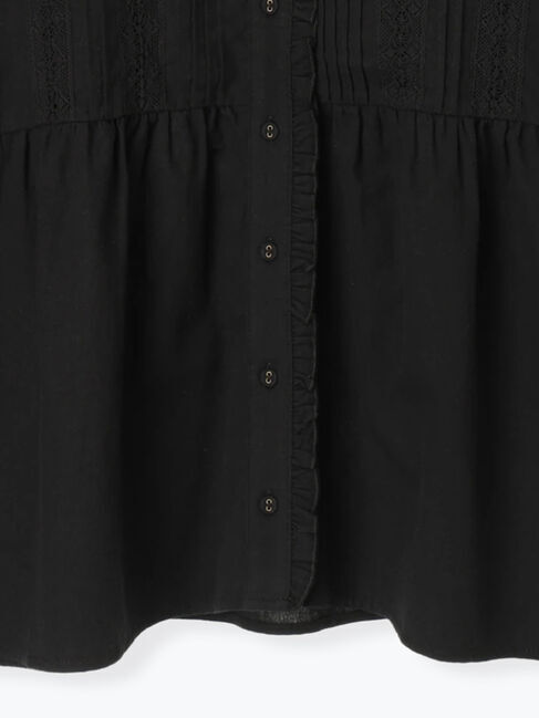 Samansa Mos2「フリルバンドカラーブラウス」|シャツ・ブラウス|