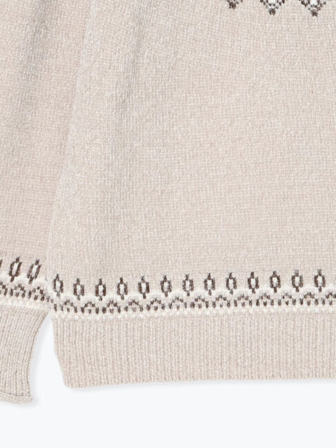 Samansa Mos2 blue「求心ラメモールニットプルオーバー」|ニット・セーター|