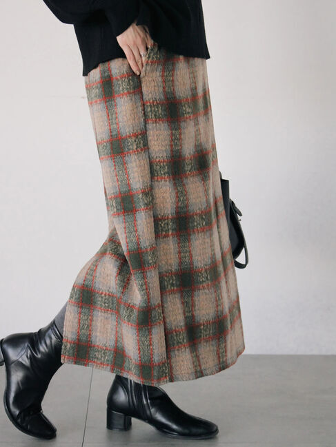 Samansa Mos2 blue「チェック柄スカート」|スカート|