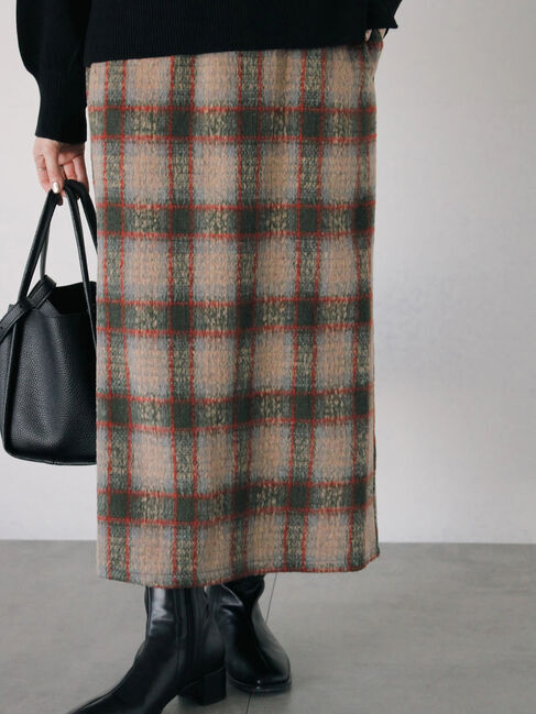 Samansa Mos2 blue「チェック柄スカート」|スカート|