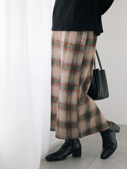 Samansa Mos2 blue「チェック柄スカート」|スカート|