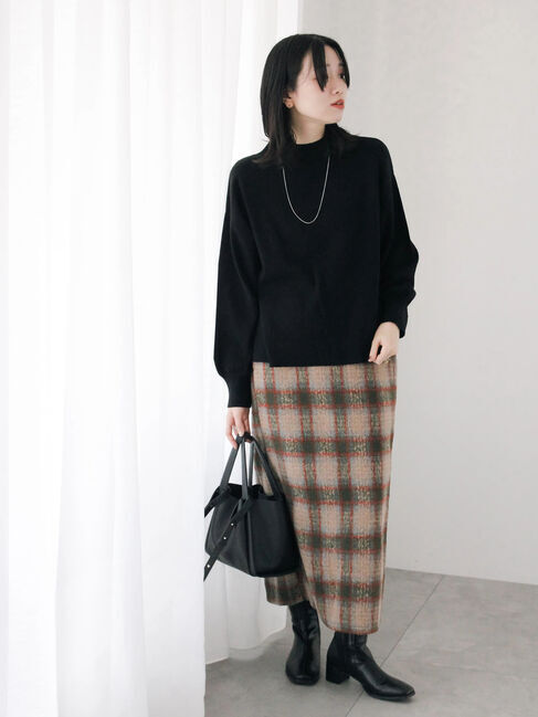 Samansa Mos2 blue「チェック柄スカート」|スカート|