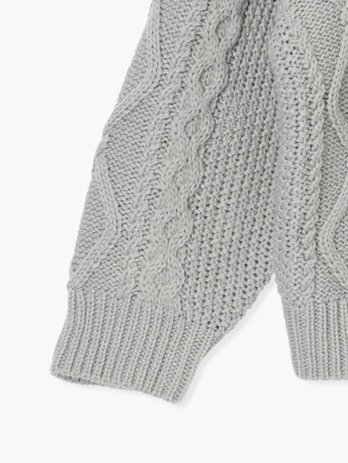 Samansa Mos2 Lagom「【マシンウォッシャブル】ケーブルニットカーディガン」|カーディガン|