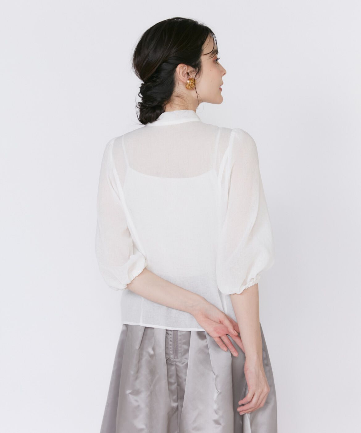 Maglie le cassetto「シアーボウタイブラウス」|シャツ・ブラウス|