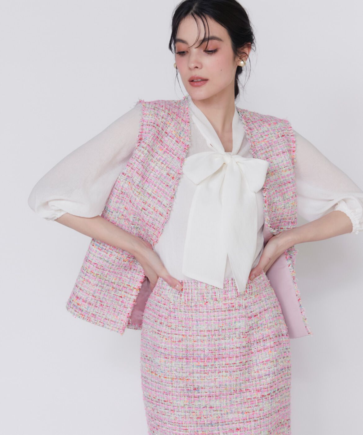 Maglie le cassetto「シアーボウタイブラウス」|シャツ・ブラウス|