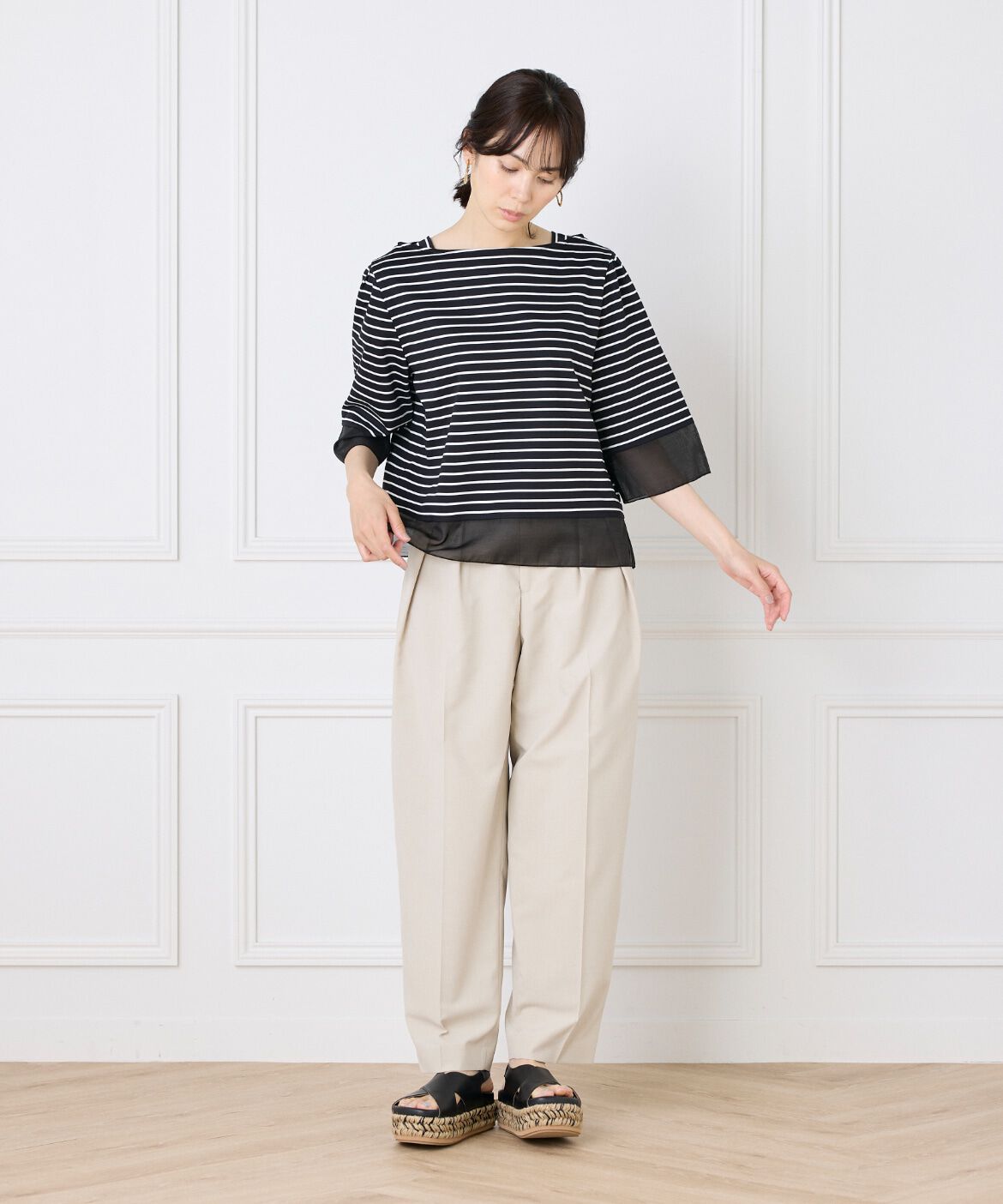 DAY by DAY it&rsquo;s international「シアー切替えプルオーバー」|Tシャツ・カットソー|