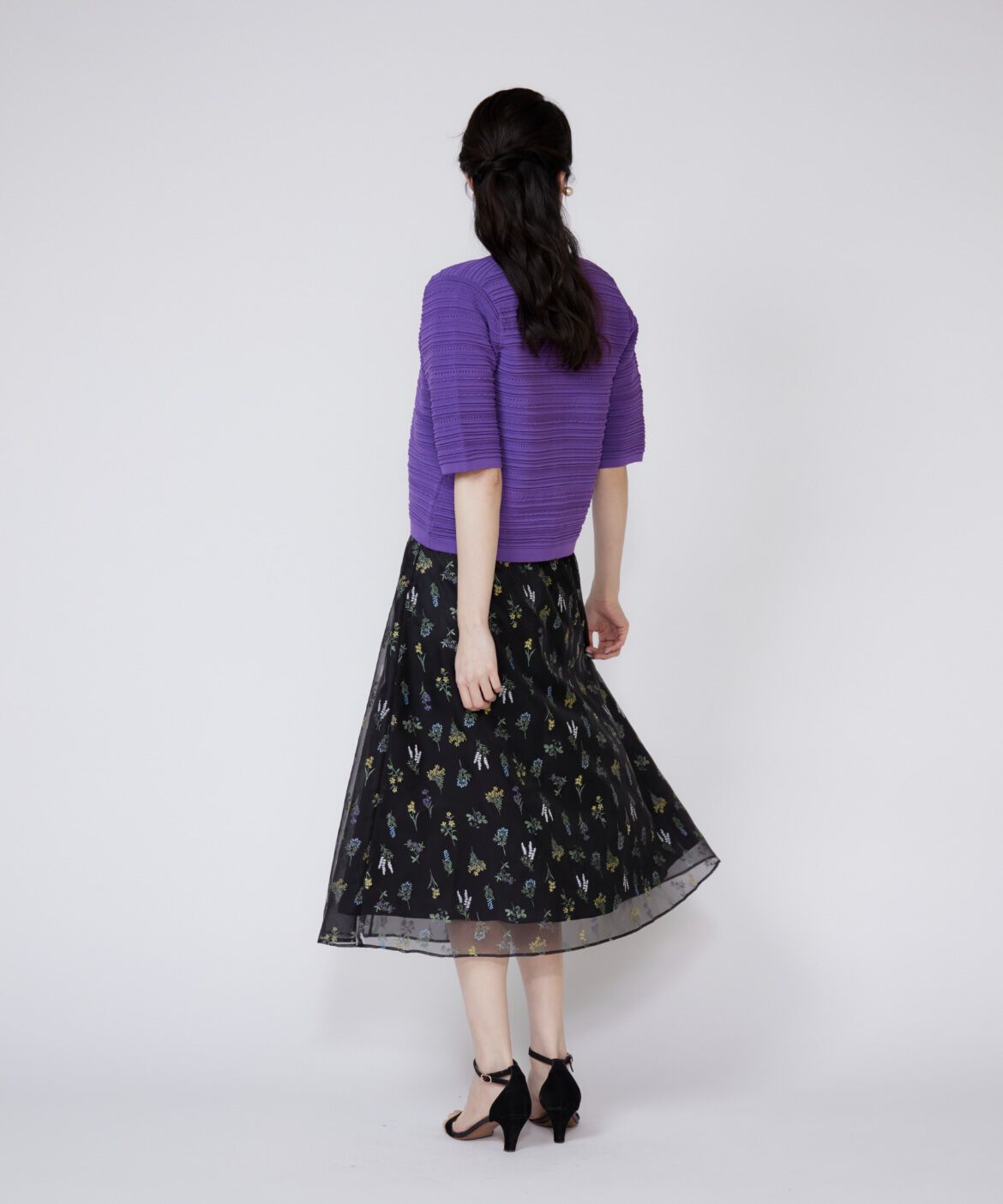 Maglie le cassetto「《大きいサイズ》ピンタック柄ニットジャケット」|カーディガン|