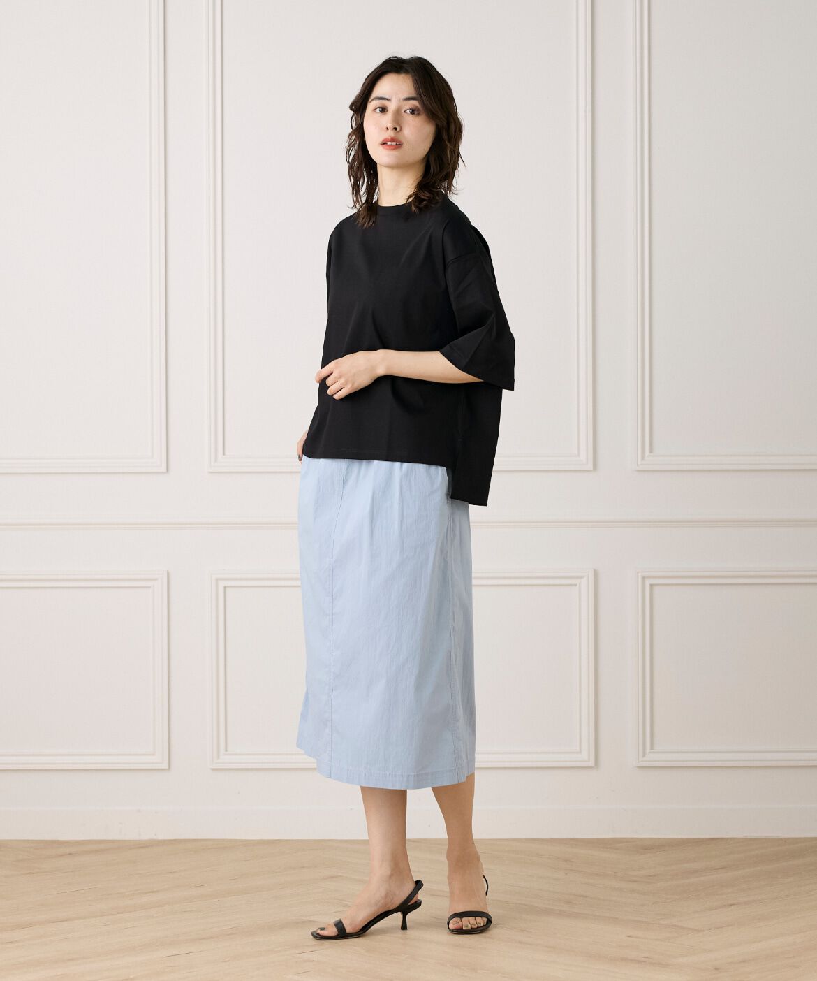 7-IDconcept.「《大きいサイズ》Aラインスカート」|台形|