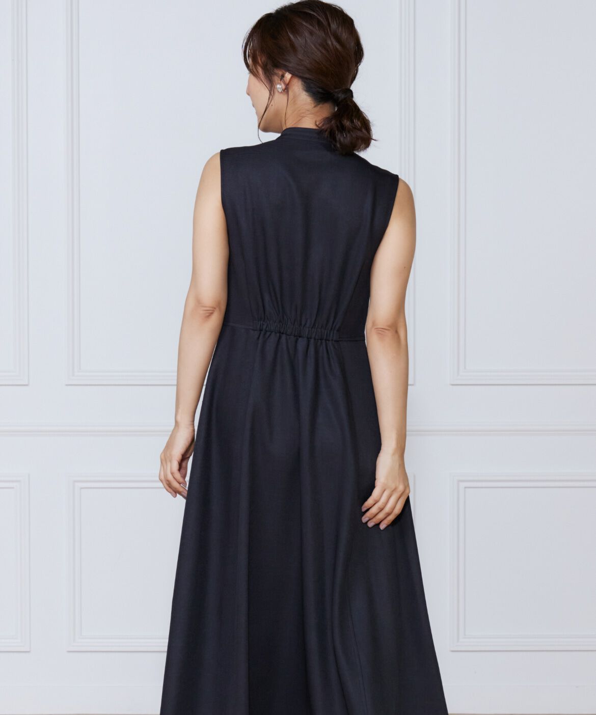 ef-de Black「デニムプリントラッフルワンピース」|ワンピース|