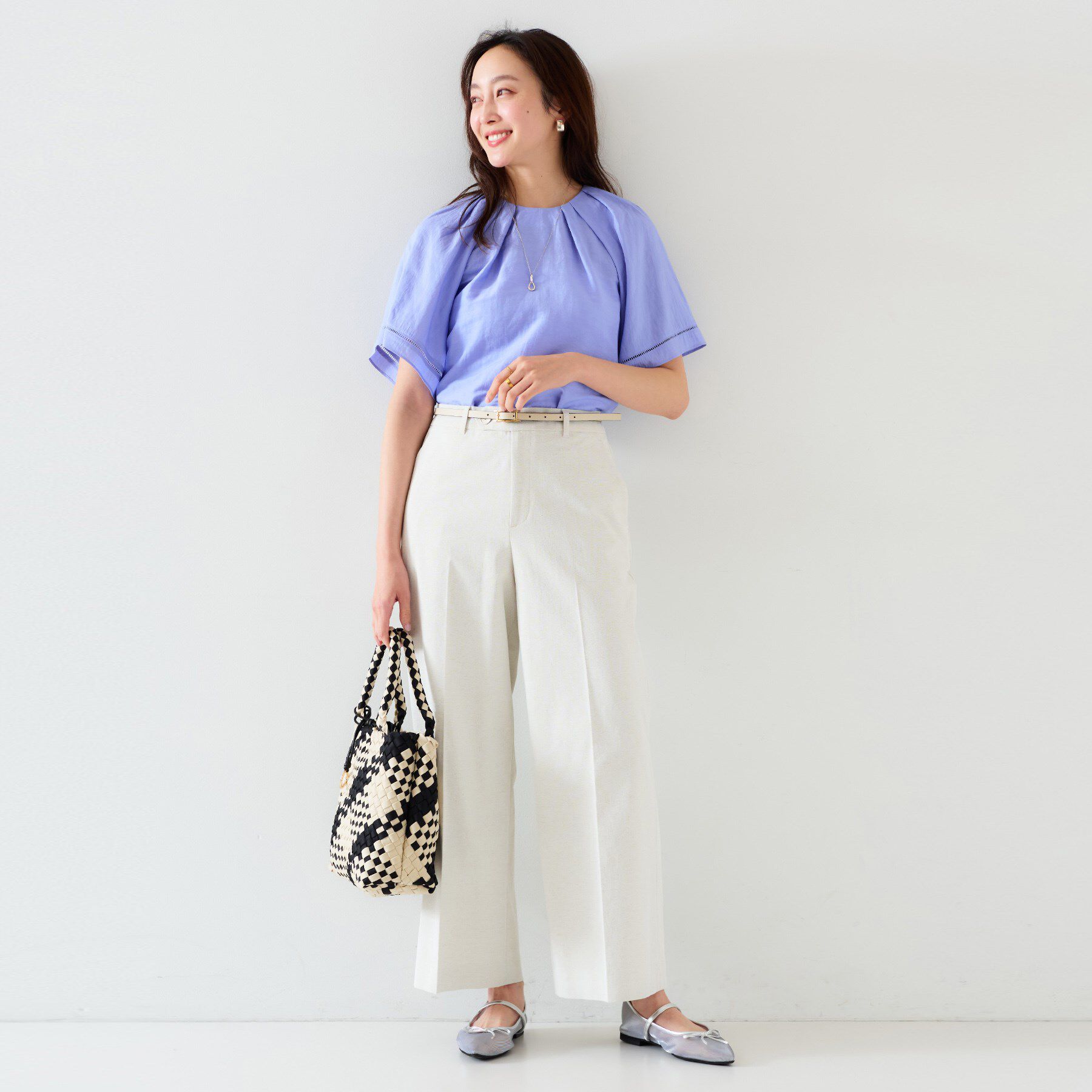 UNTITLED「◆【セットアップ可能】リネン混 タックブラウス」|シャツ・ブラウス|