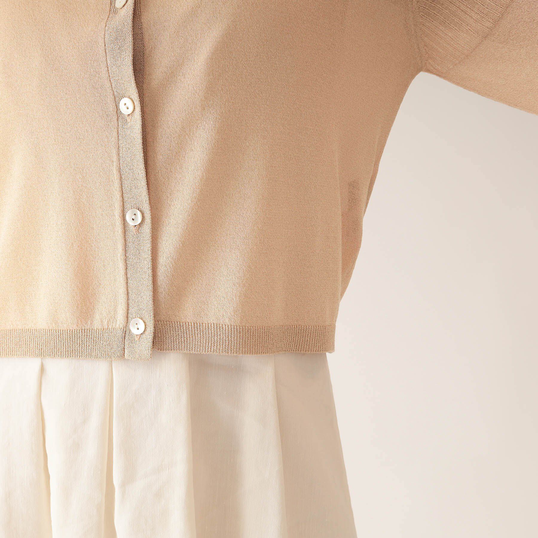 COUP DE CHANCE「【洗える／シアー感】ラメ混ニットカーディガン」|カーディガン|