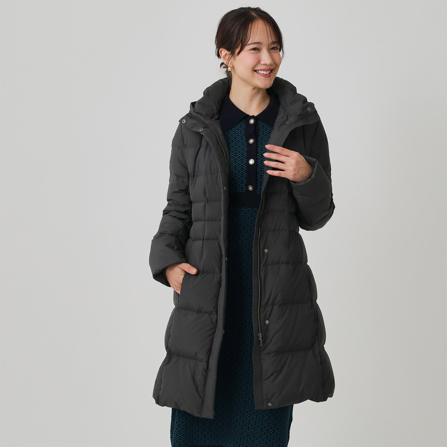 COUP DE CHANCE「【フランス産ホワイトダックダウン／FP800保温性◎／抗菌防臭／手洗い可】ロングダウンコート」|ダウン|