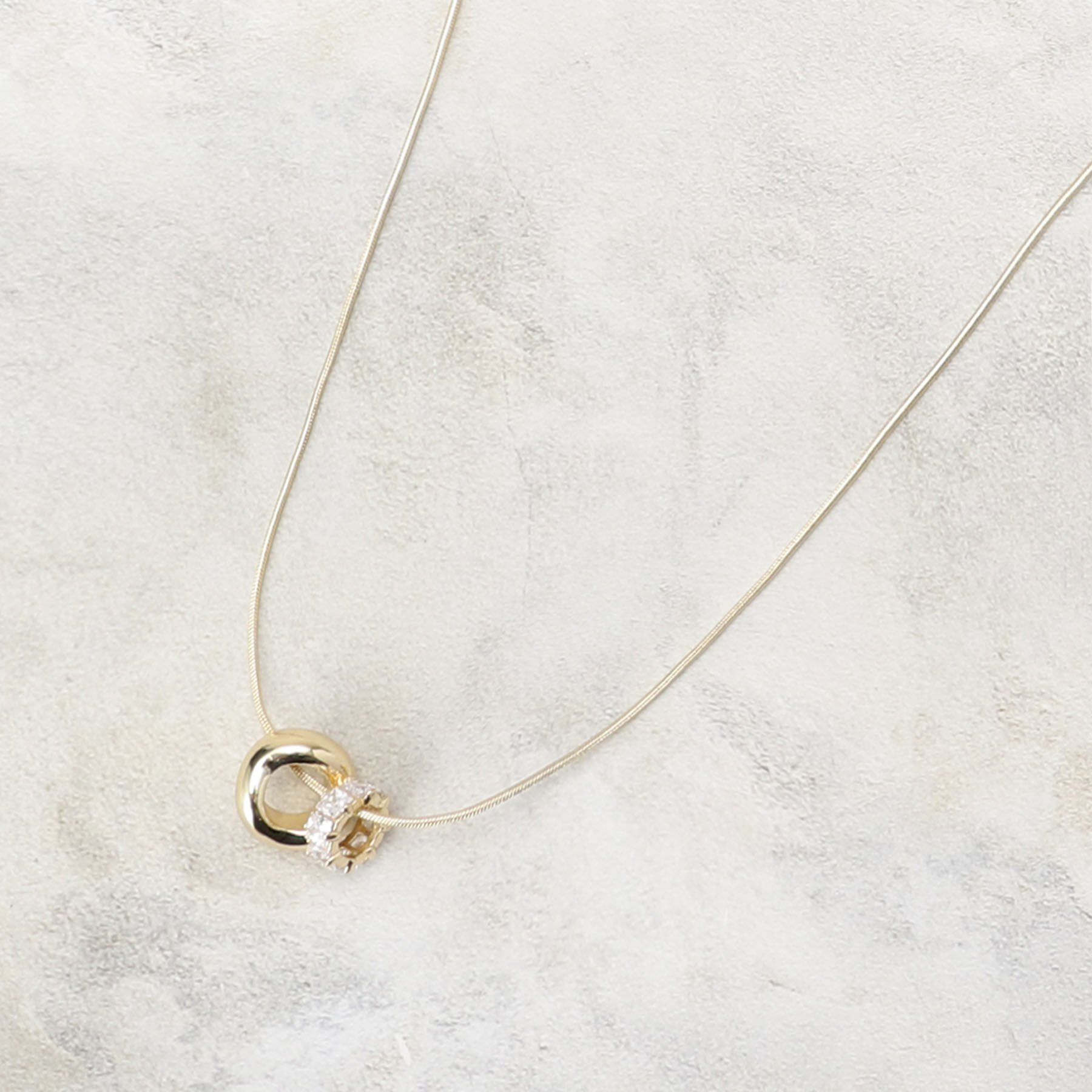 COUP DE CHANCE「Wポイントショート」|ネックレス|ゴールド(007)