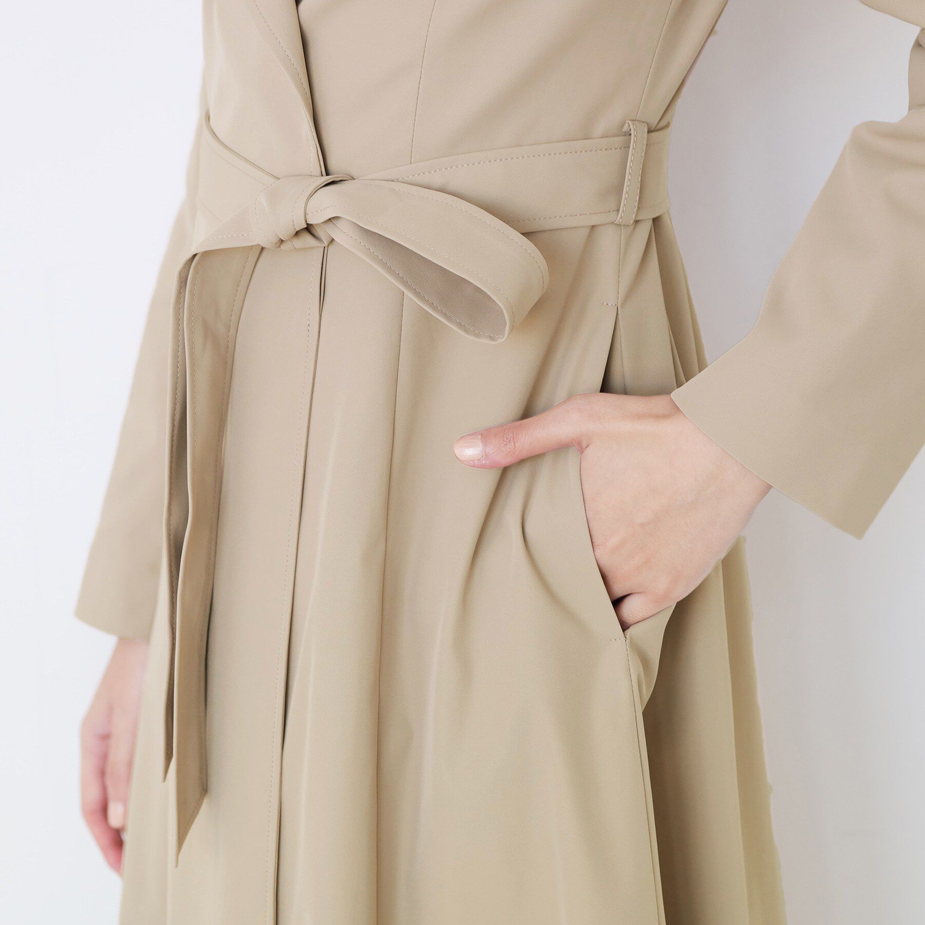 COUP DE CHANCE「【きれいめ羽織り】Aラインドレスコート」|トレンチコート|