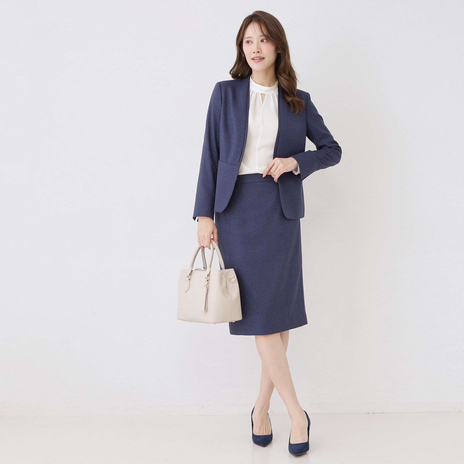 COUP DE CHANCE「【手洗い可／日本製／一枚着／ジャケットイン】ネックデザインブラウス」|シャツ・ブラウス|