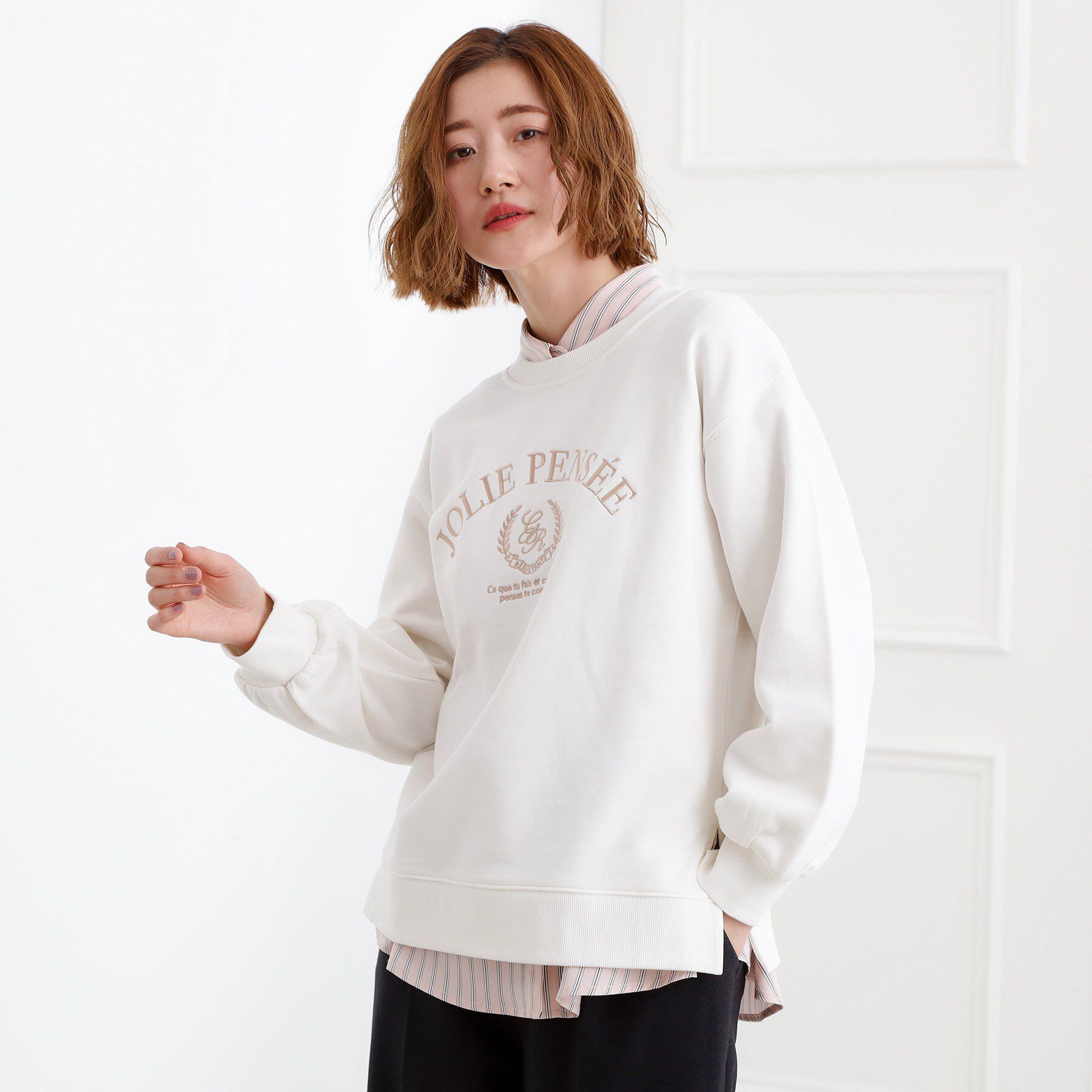 grove「刺繍ロゴ裏毛スウェットプルオーバー」|パーカー|