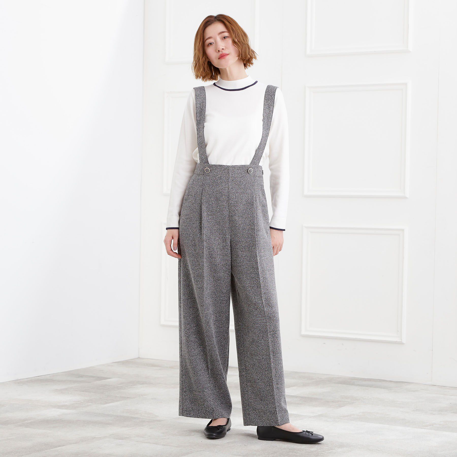 grove「ショルダーストラップツイードパンツ」|その他|