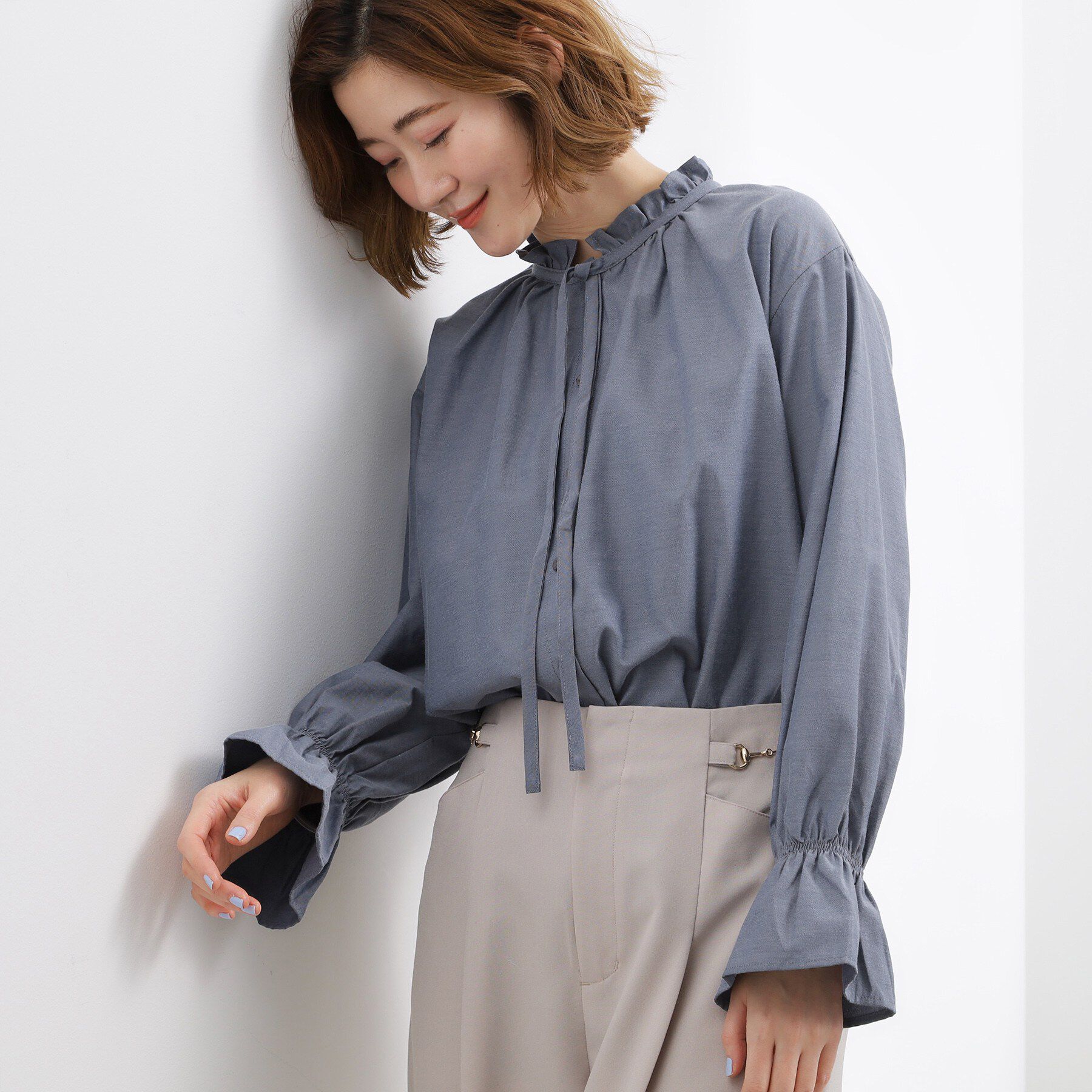 grove「フリルカラーリボンブラウス」|シャツ・ブラウス|