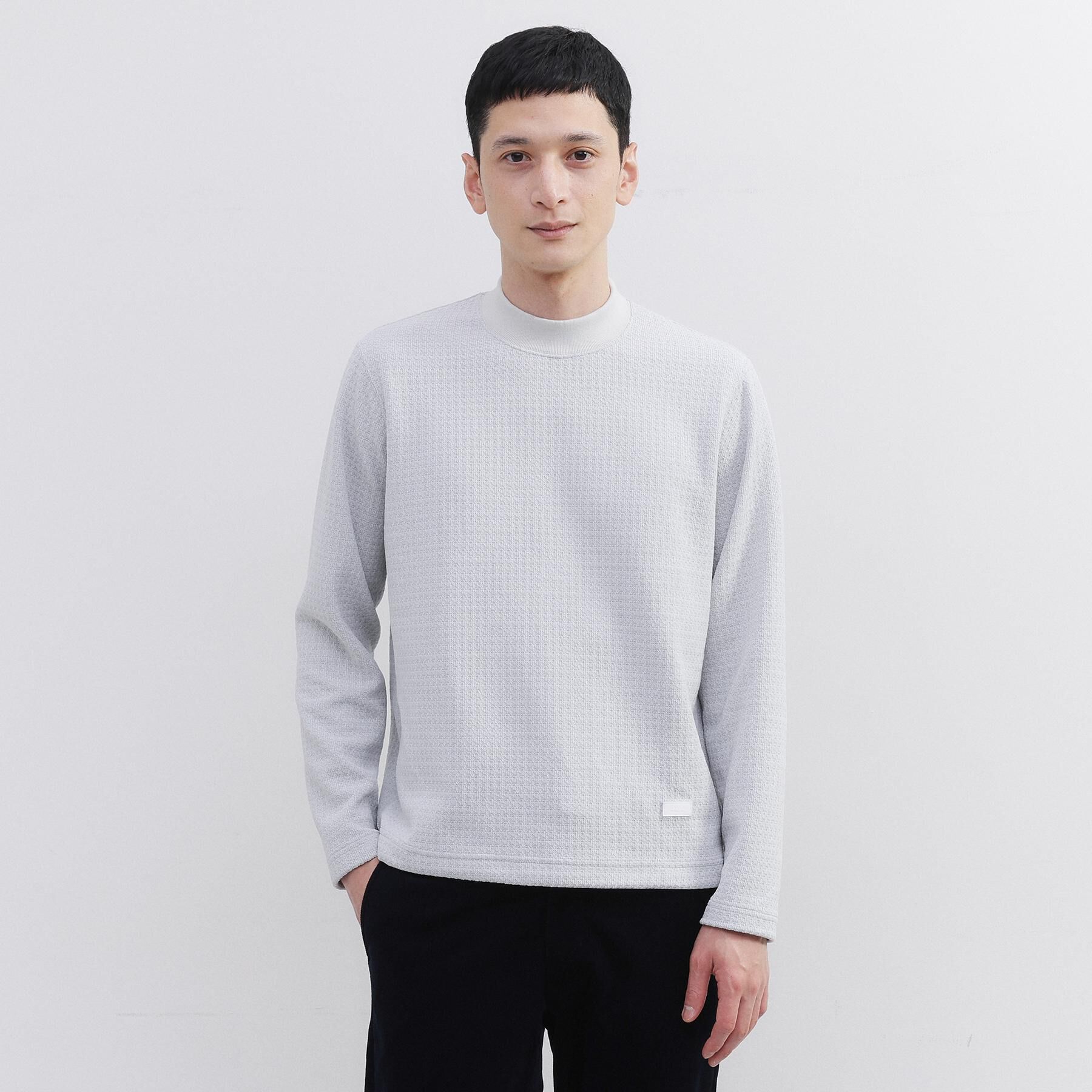 TAKEO KIKUCHI「モールクオーターモックネック」|Tシャツ・カットソー|ライトグレー(011