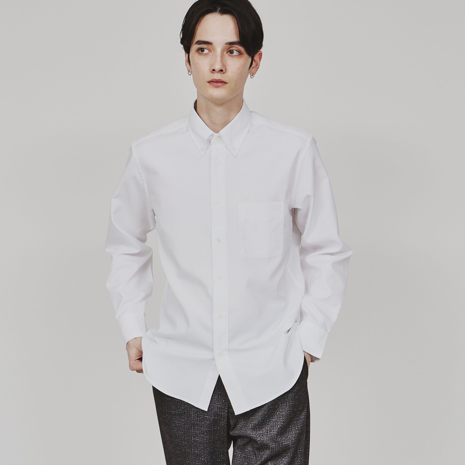 tk.TAKEO KIKUCHI「【ビジカジ対応】ドライポリオックスブロードシャツ」|シャツ・ブラウス|ホワイト(001)