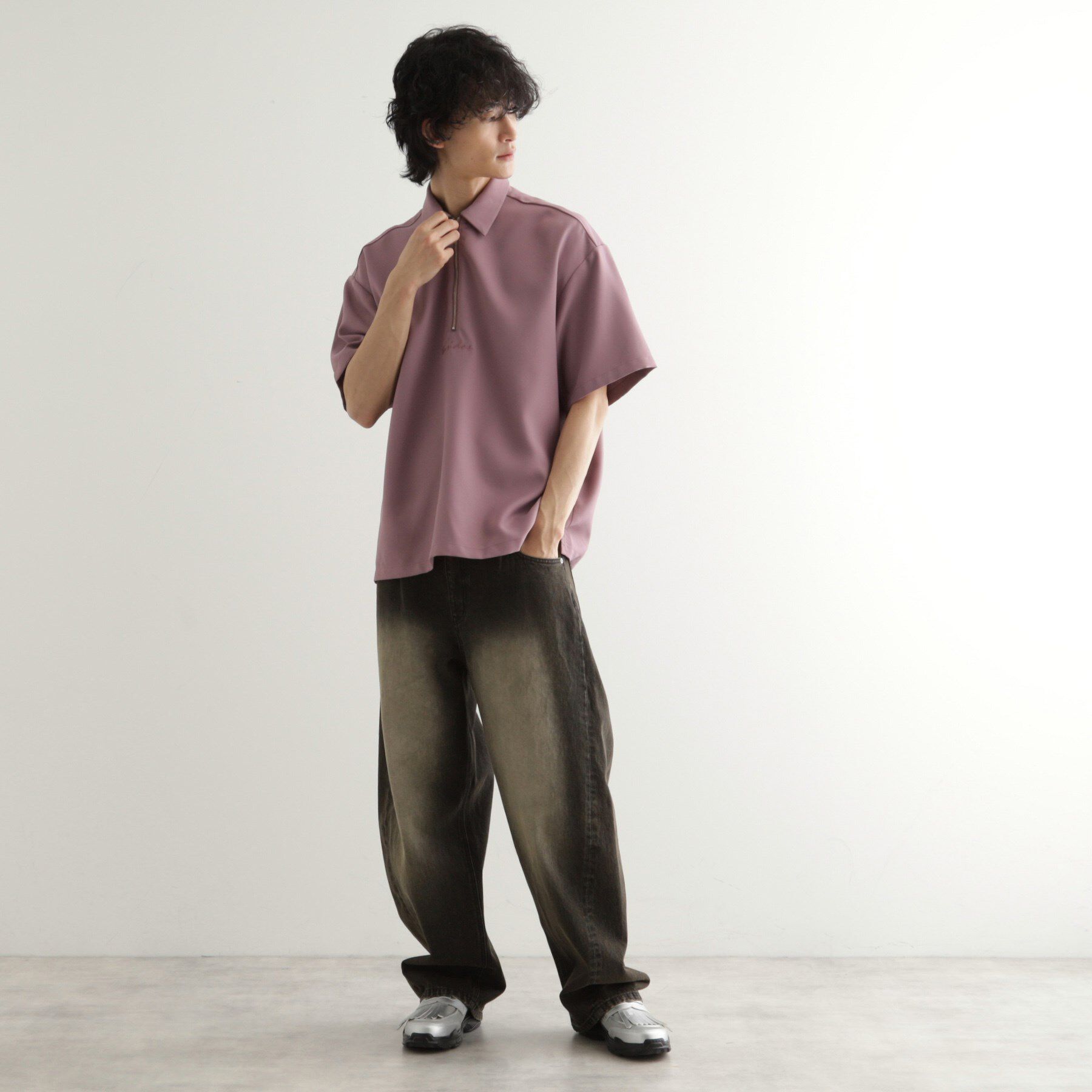 tk.TAKEO KIKUCHI「エンブロハーフジップシャツ」|シャツ・ブラウス|