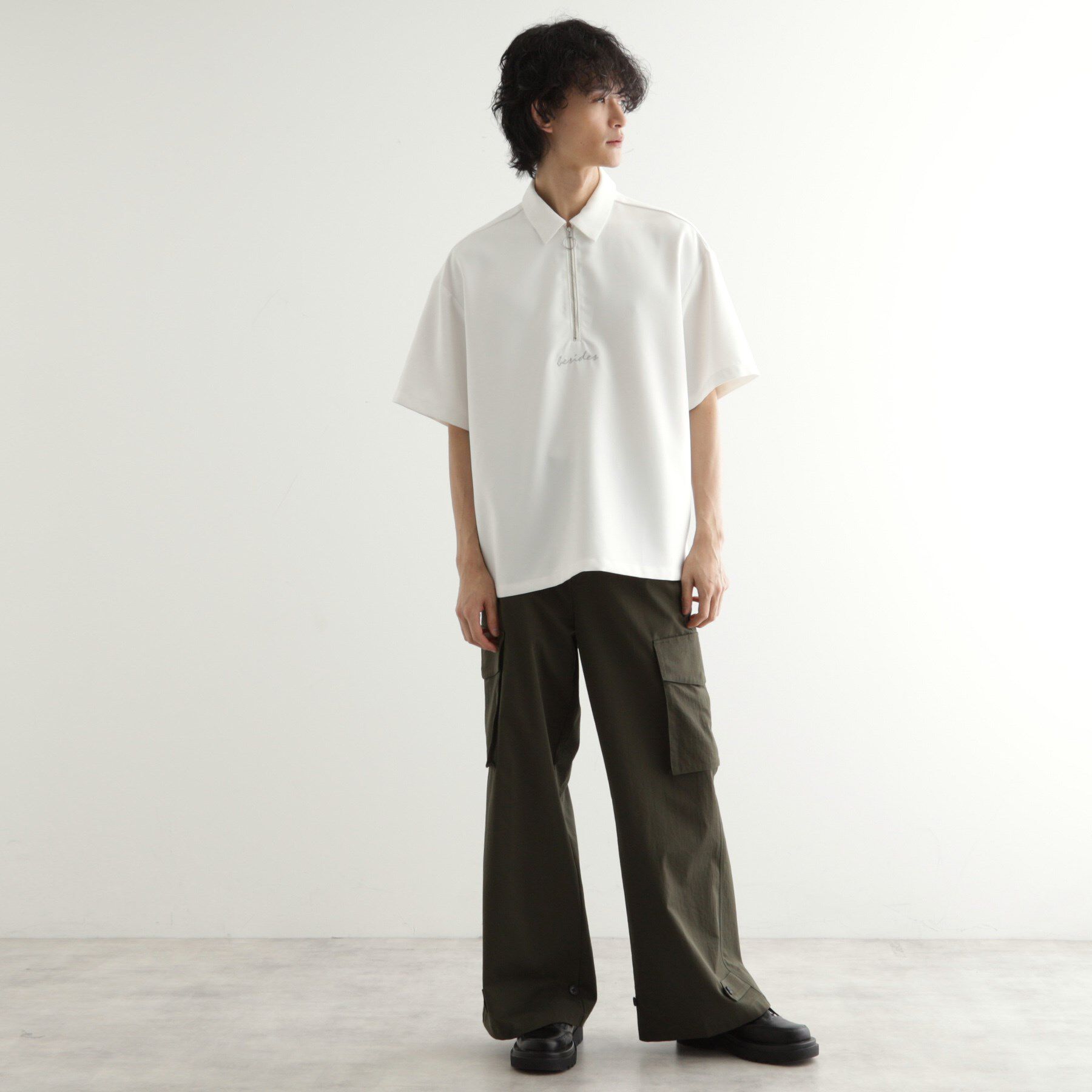 tk.TAKEO KIKUCHI「エンブロハーフジップシャツ」|シャツ・ブラウス|