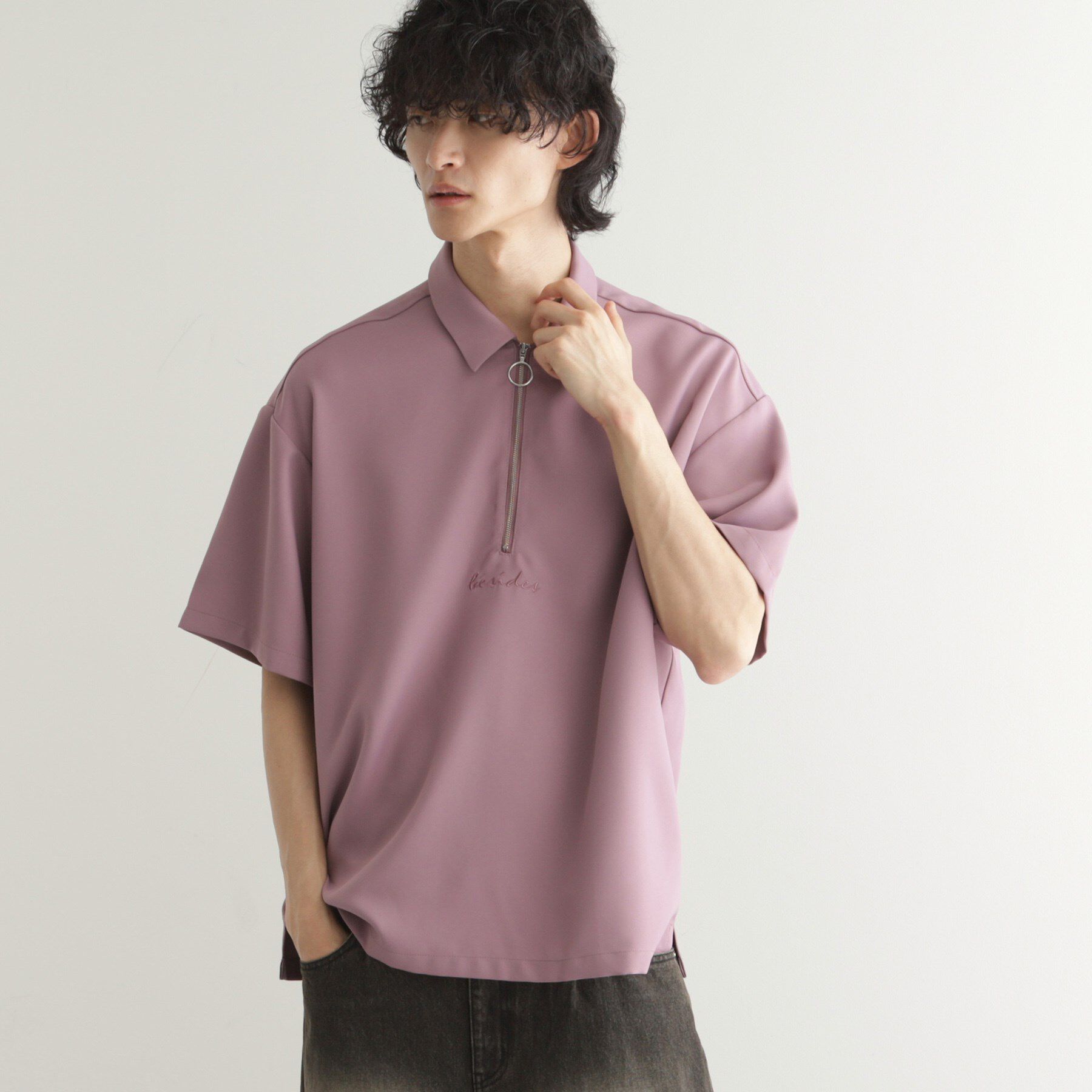 tk.TAKEO KIKUCHI「エンブロハーフジップシャツ」|シャツ・ブラウス|