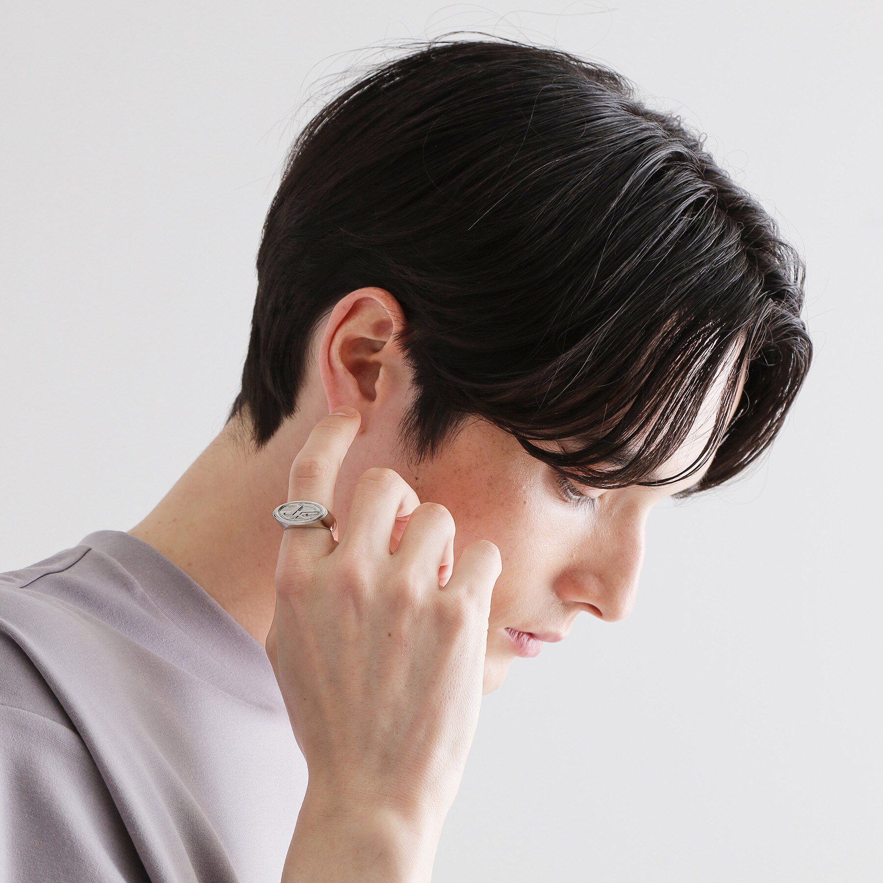 tk.TAKEO KIKUCHI「ボリュームロゴリング」|リング|