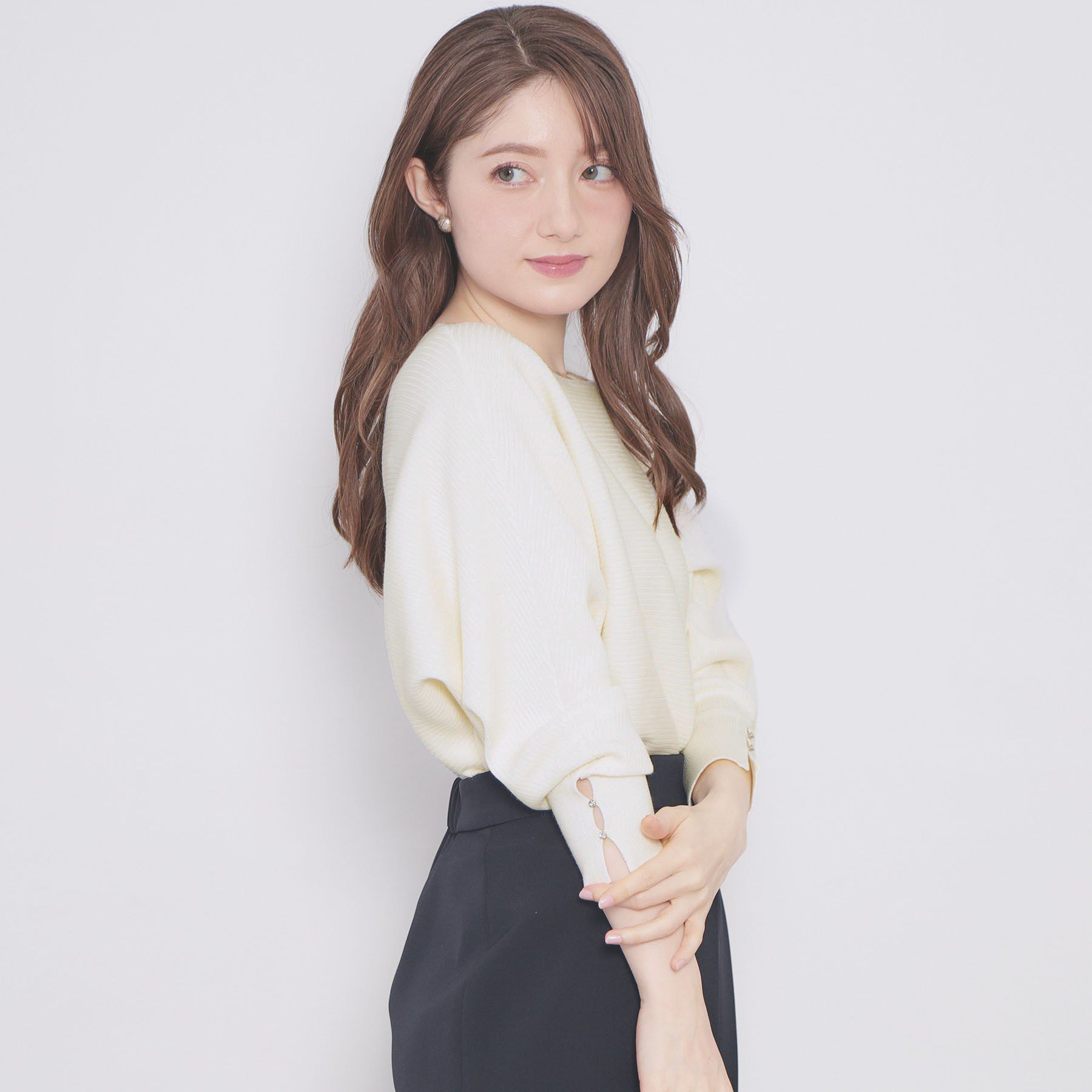 index「ドルマンリブニット【洗濯機OK/抗ピル】」|ニット・セーター|